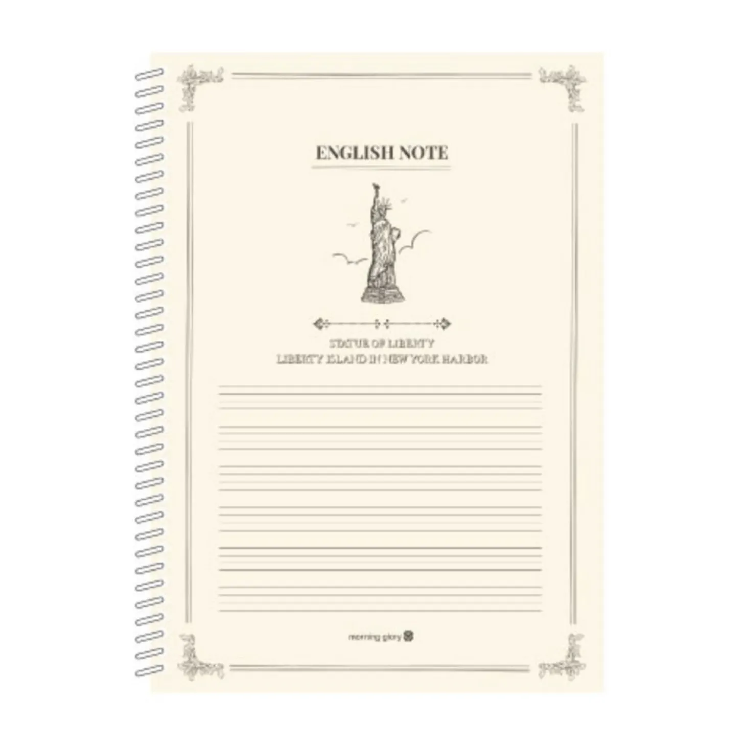 Large English Spiral Language Notebook