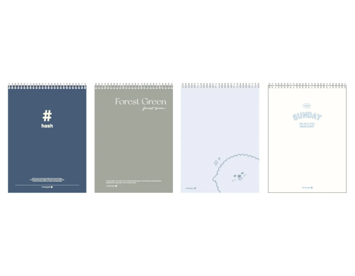 Large Typography Top Bound Lined Notebook