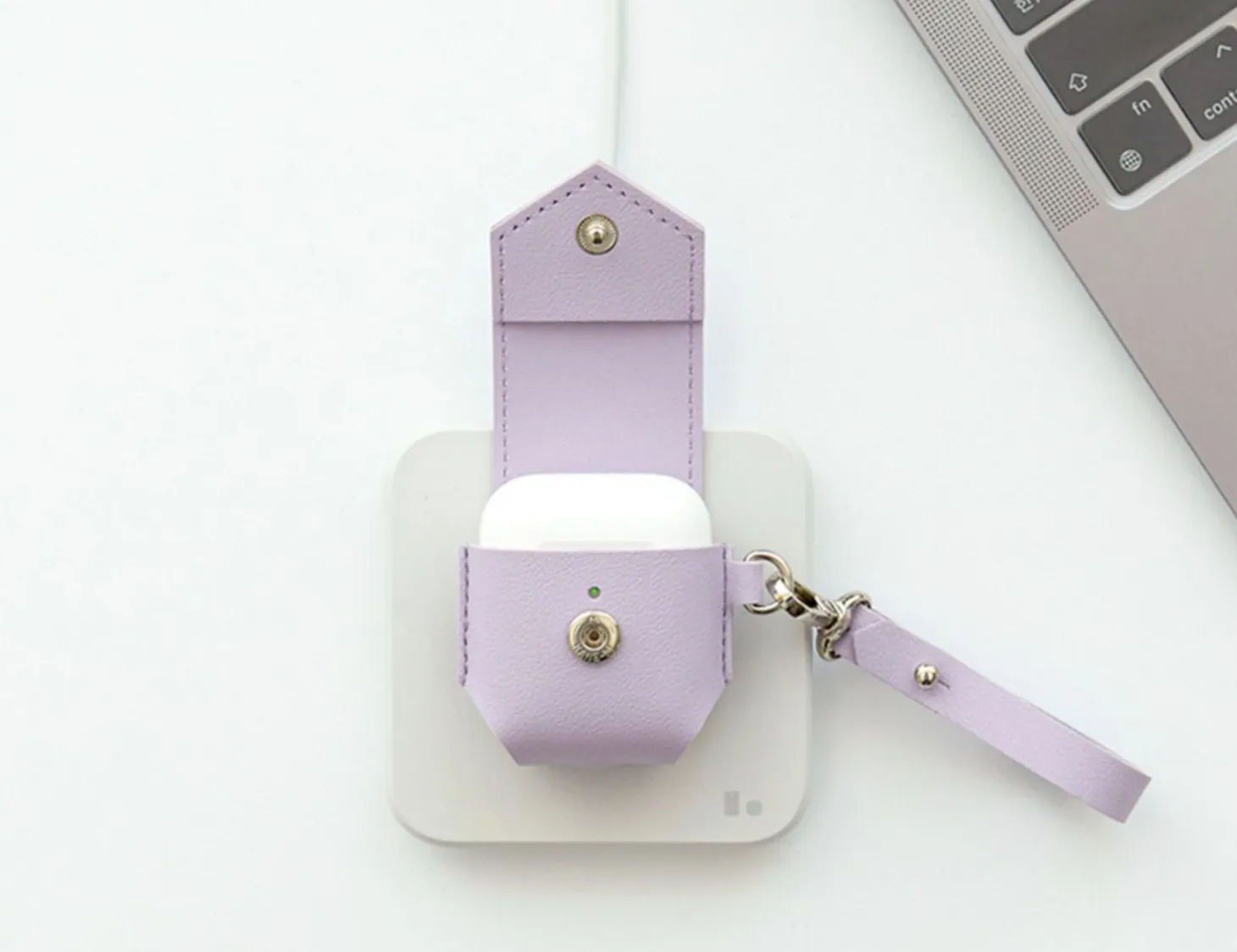 Leather AirPods Pouch + Strap Set