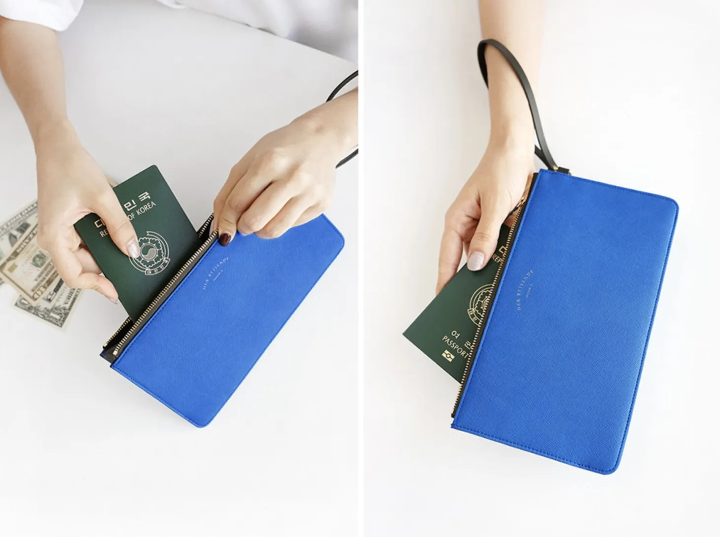 Leather Slim Clutch