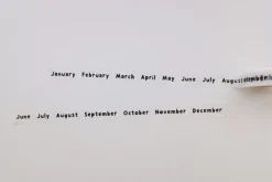Lettering Months Masking Tape