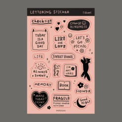 Lettering Removable Sticker