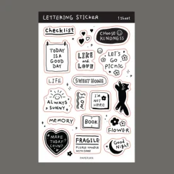 Lettering Removable Sticker