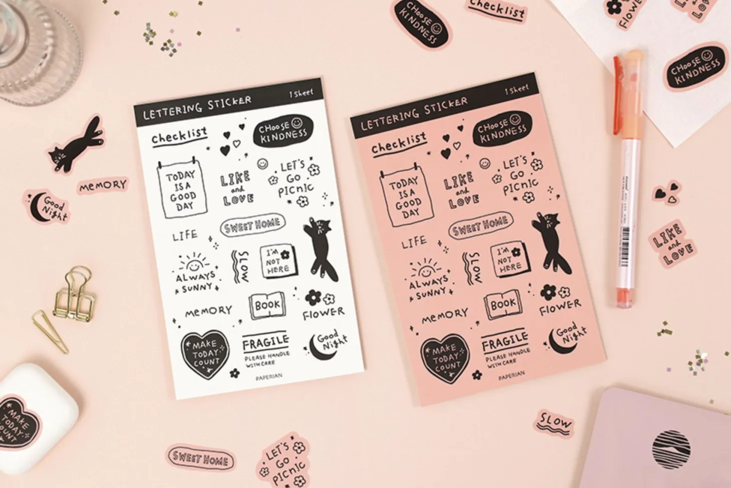 Lettering Removable Sticker
