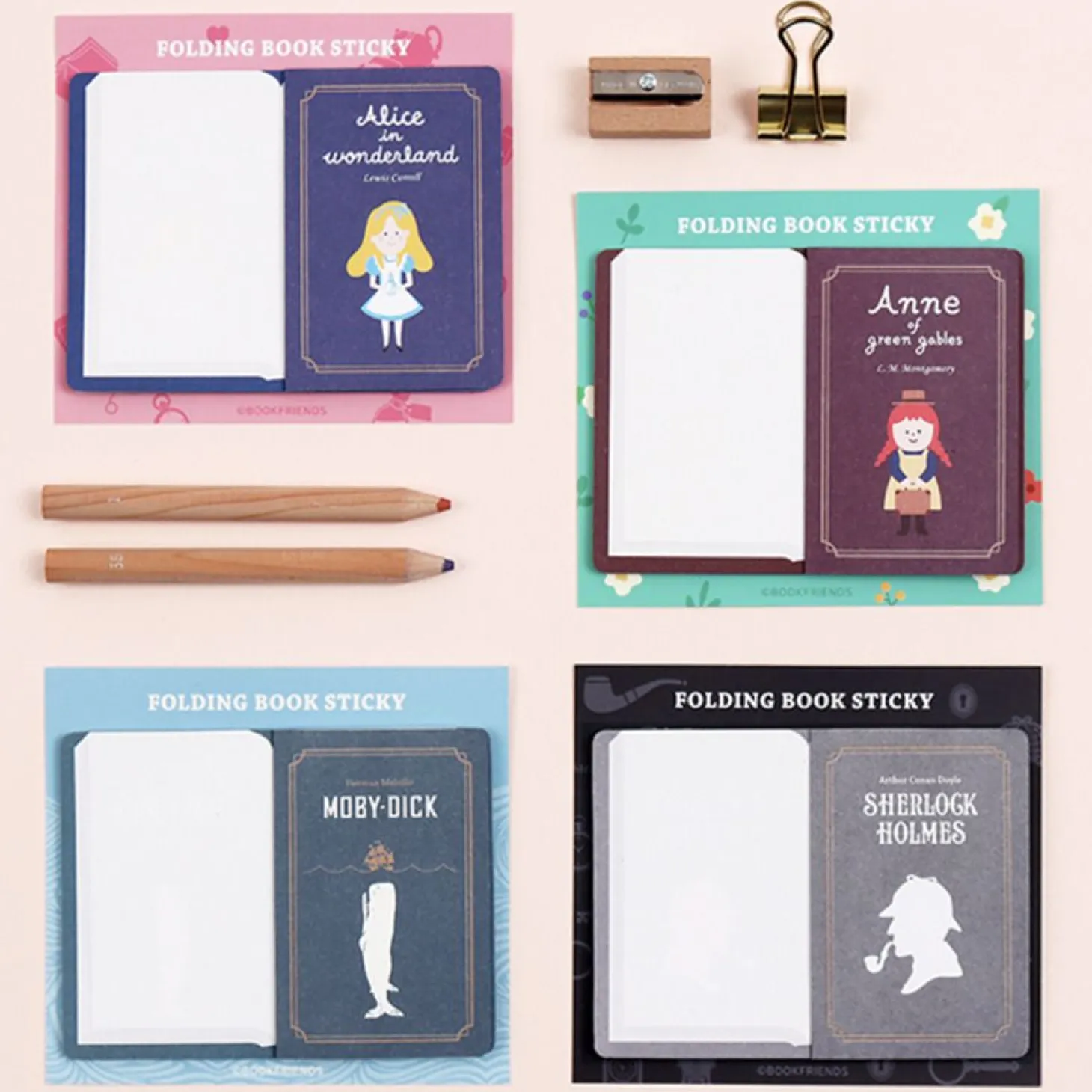 Literature Foldable Book Sticky Note