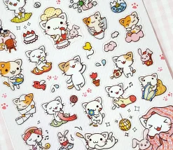 Little Cat Day Life PVC Sticker