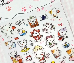 Little Cat Day Life PVC Sticker