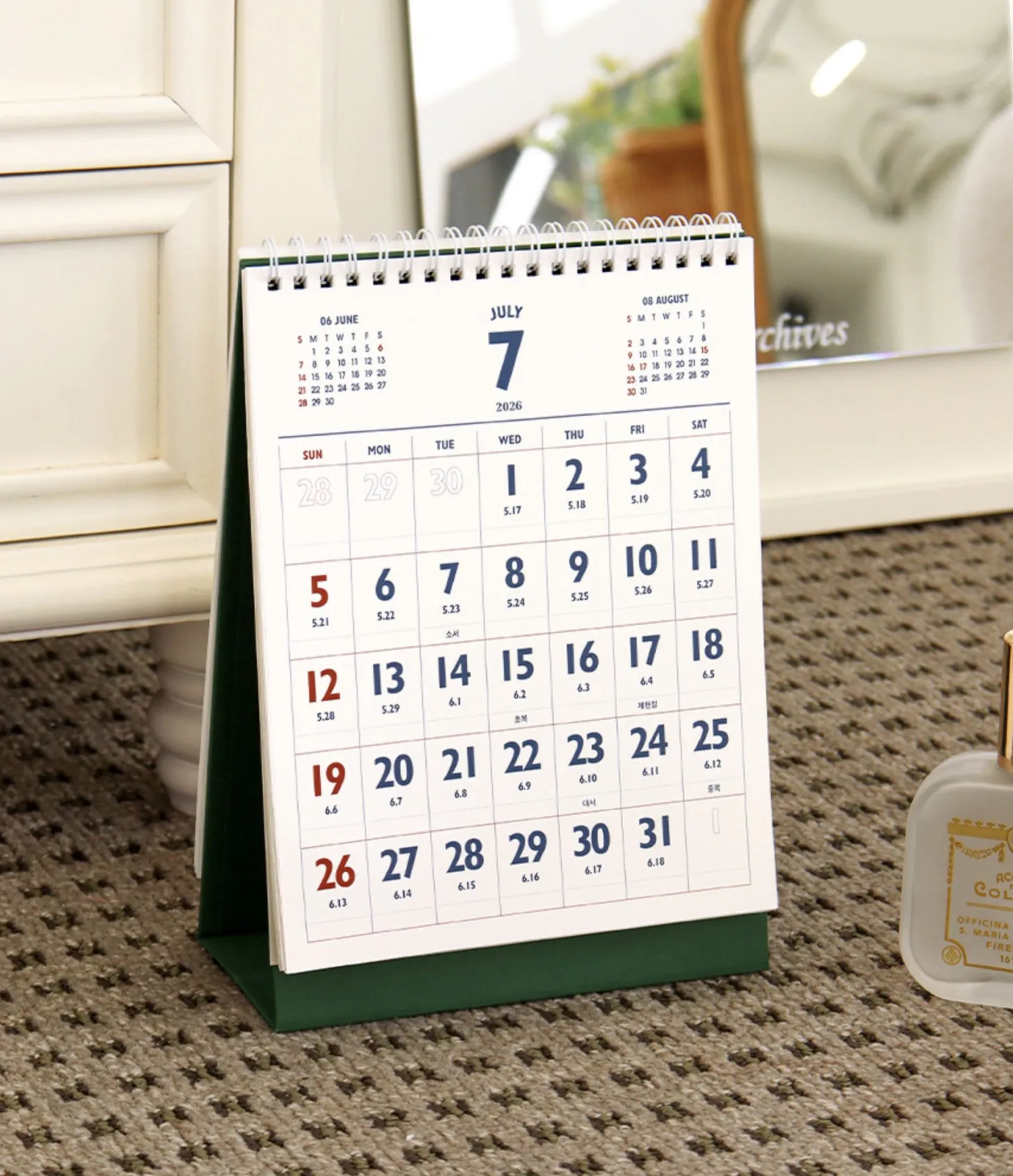 2025-2026 Lunar Retro Desk Calendar