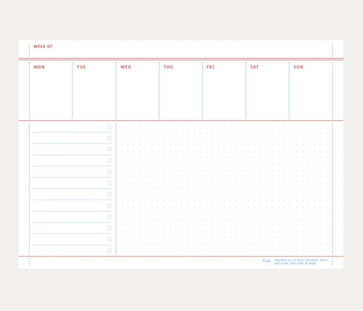 Medium A5 Flat Notepad