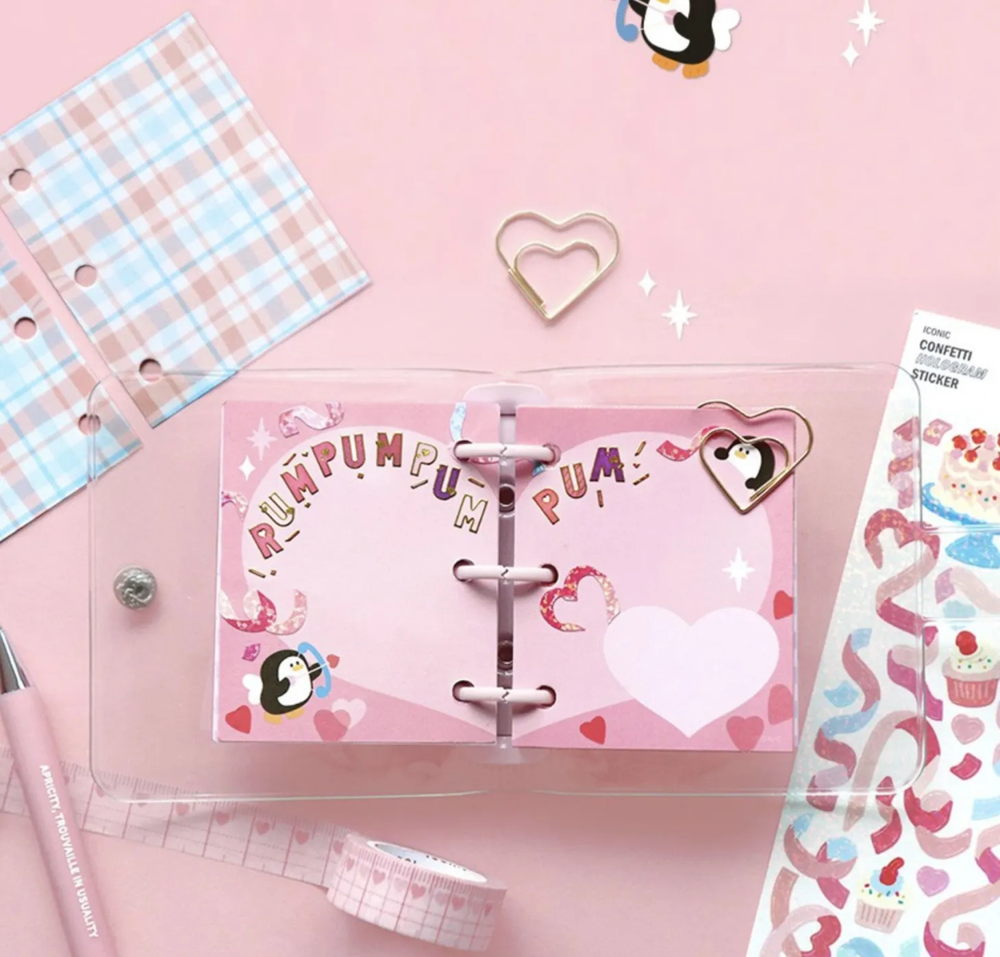 Merry 3 Ring Button Note Refill