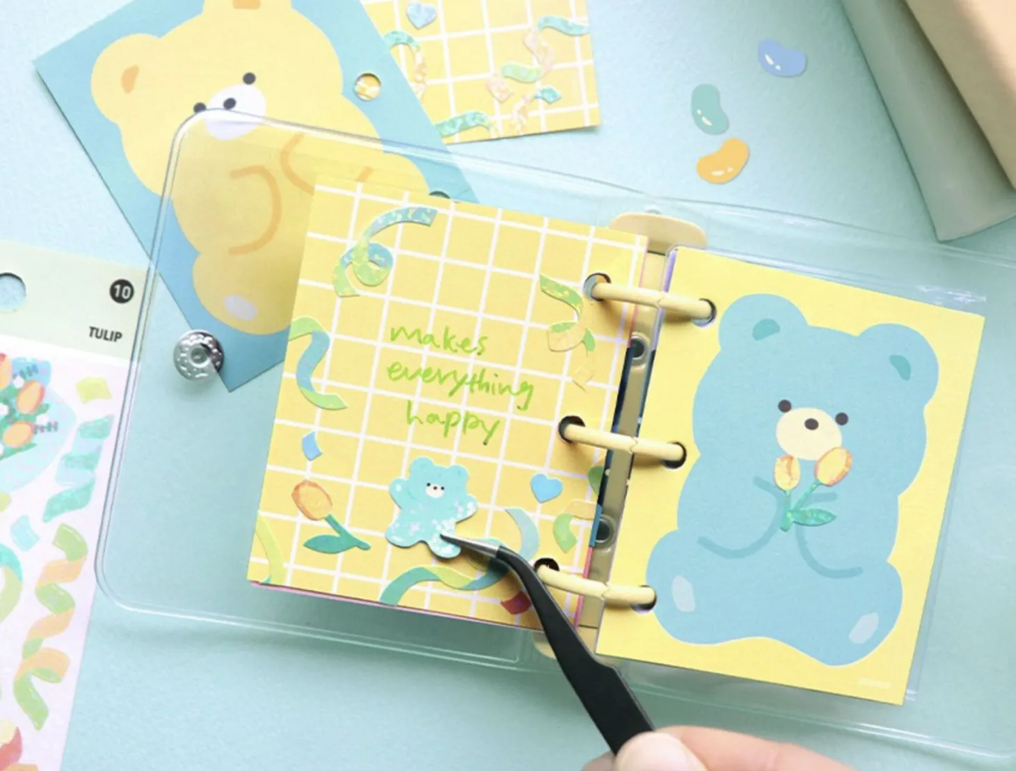 Merry 3 Ring Button Note Refill