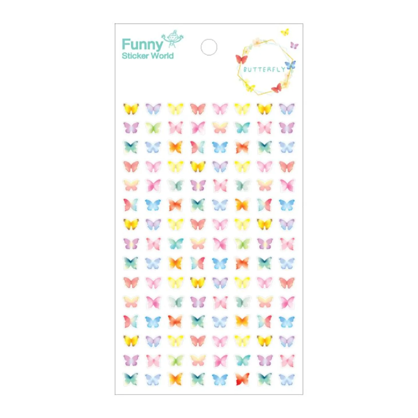 Mini Colorful Butterfly Sticker