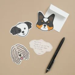Mini Dog Face Card