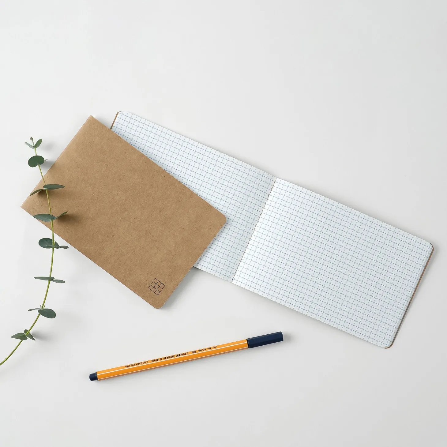 Mini Kraft Grid Note