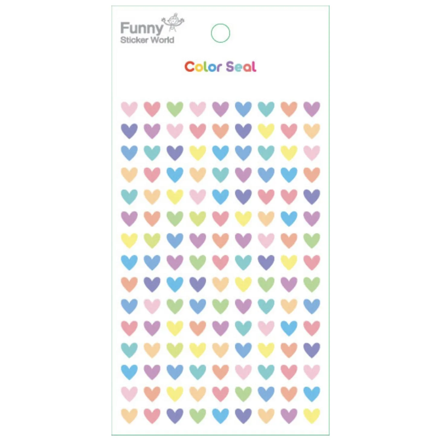 Mini Pastel Heart Epoxy Sticker