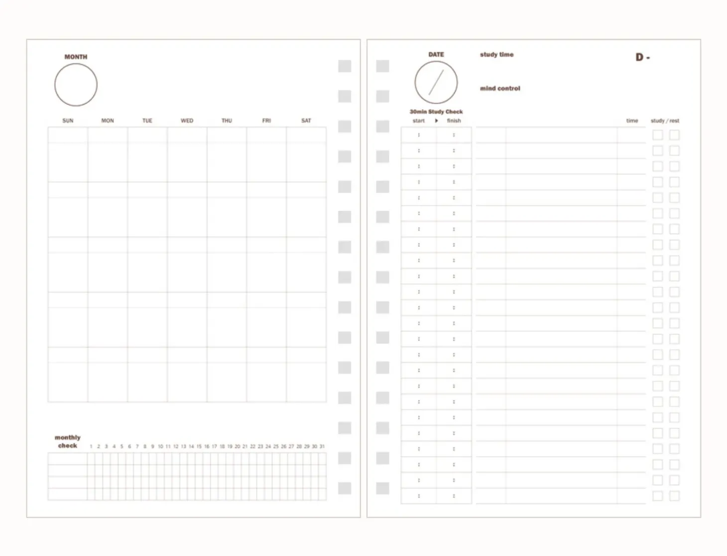 30 Min Study Planner