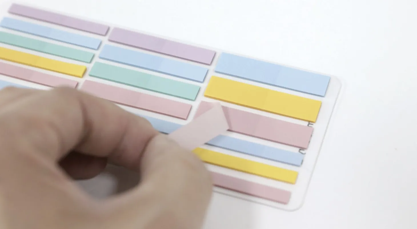 Multi Colorful Highlighter Sticky Note Set