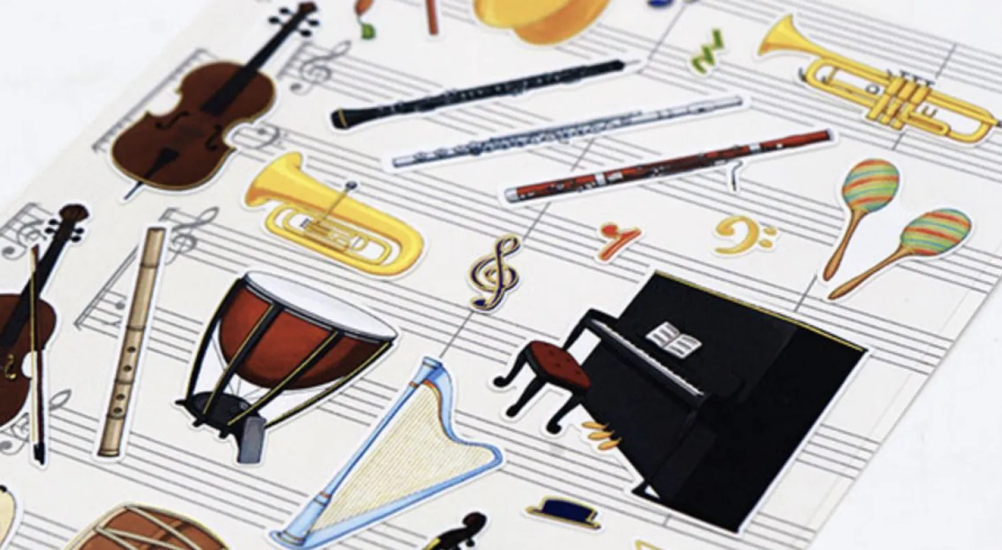 Musical Instrument Paper Sticker