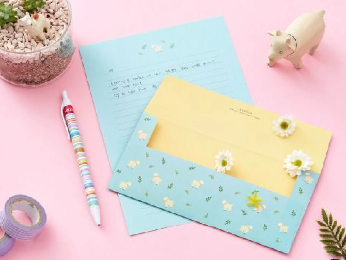 Pastel Animal Letter Set