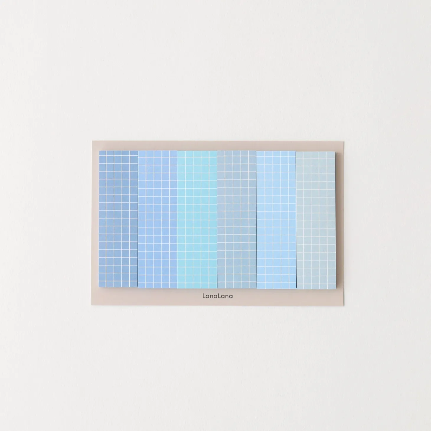 Pastel Blue Grid Index Sticky Note
