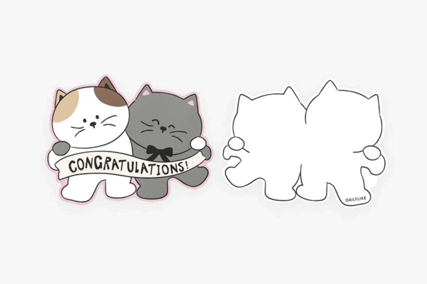 3pcs Animal Friends Card & Envelope Set