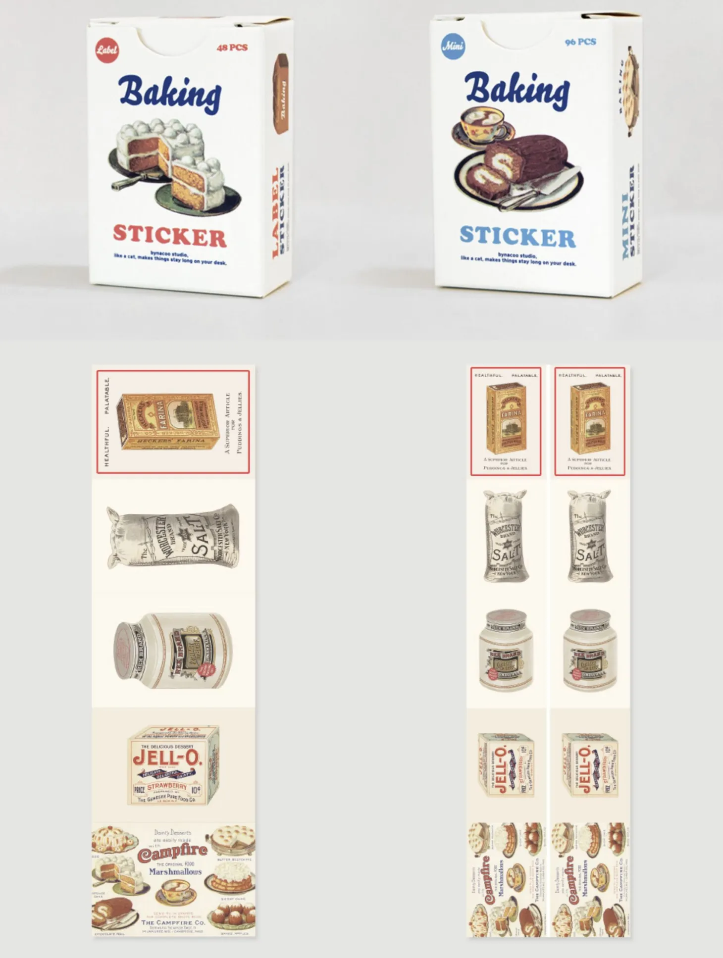 48pcs Baking Label Sticker Set