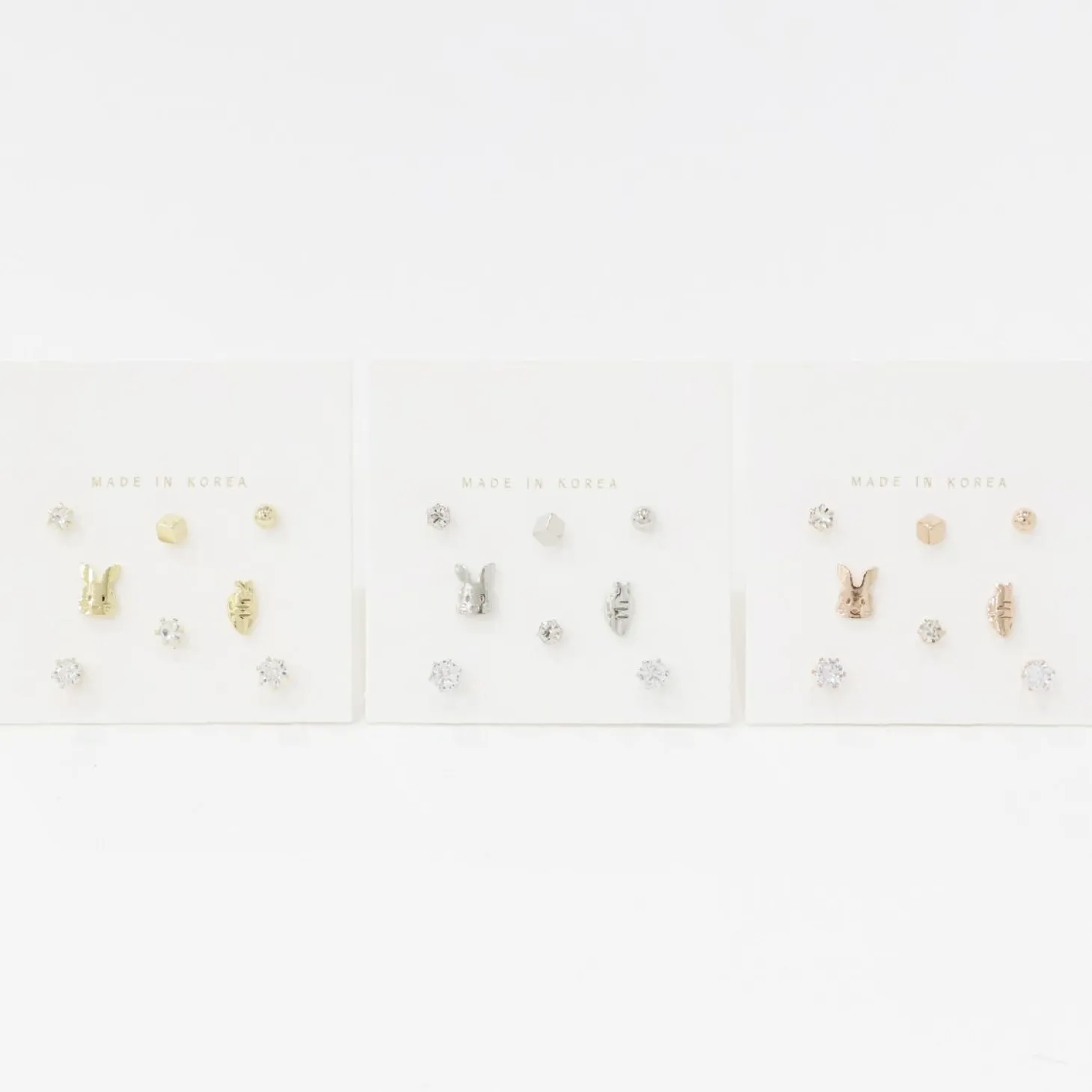 8pcs Bunny & Carrot Earring Set