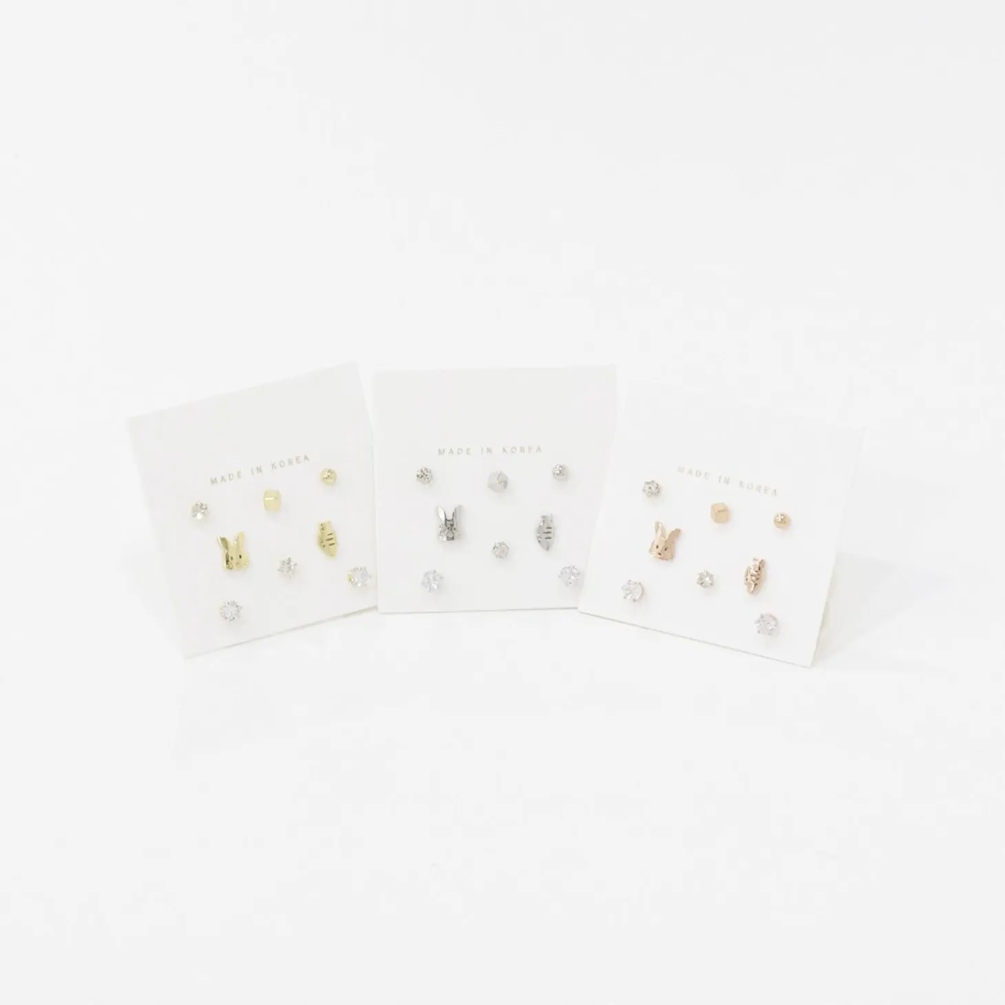8pcs Bunny & Carrot Earring Set
