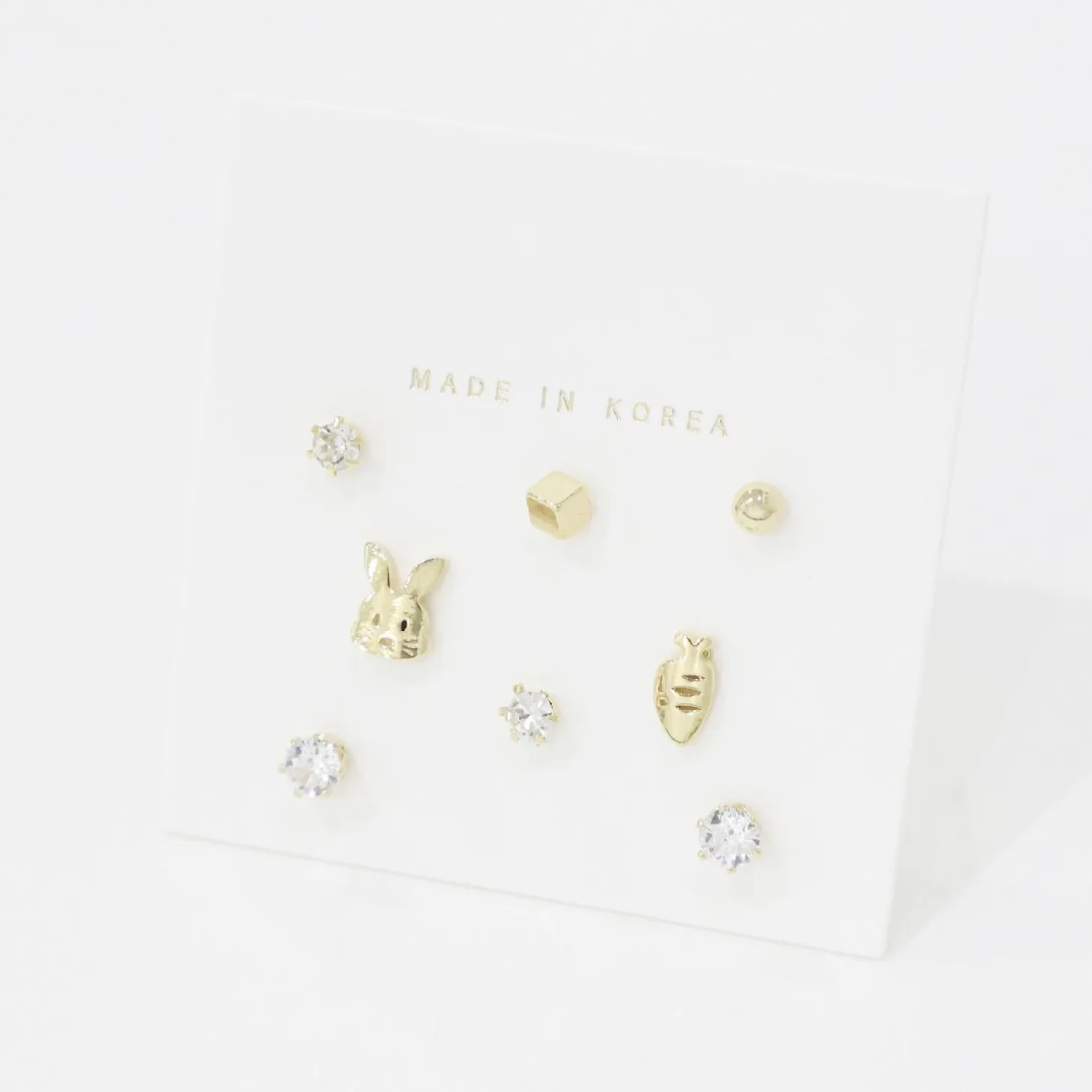8pcs Bunny & Carrot Earring Set