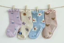 4pcs Daily Kids Crew Socks Set
