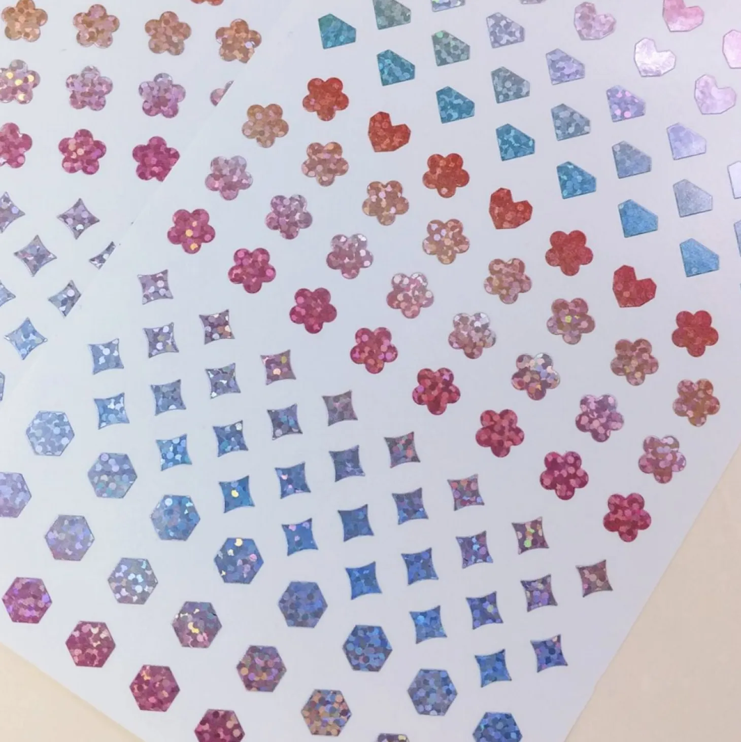 3pcs Hologram Shapes Sticker Set