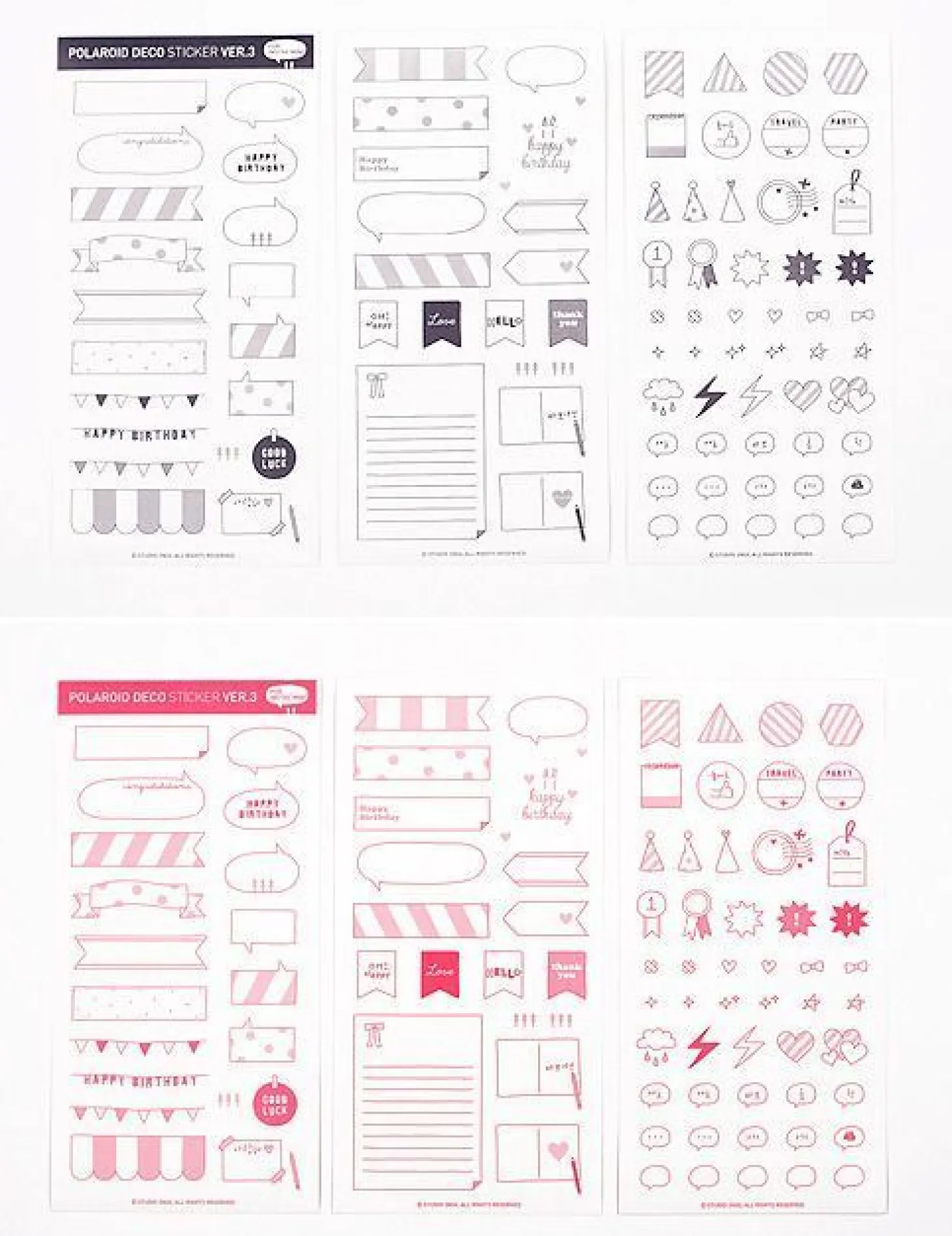 6pcs Instax Deco Sticker Set