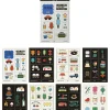 8pcs Life & Pieces Life Removable Sticker Set