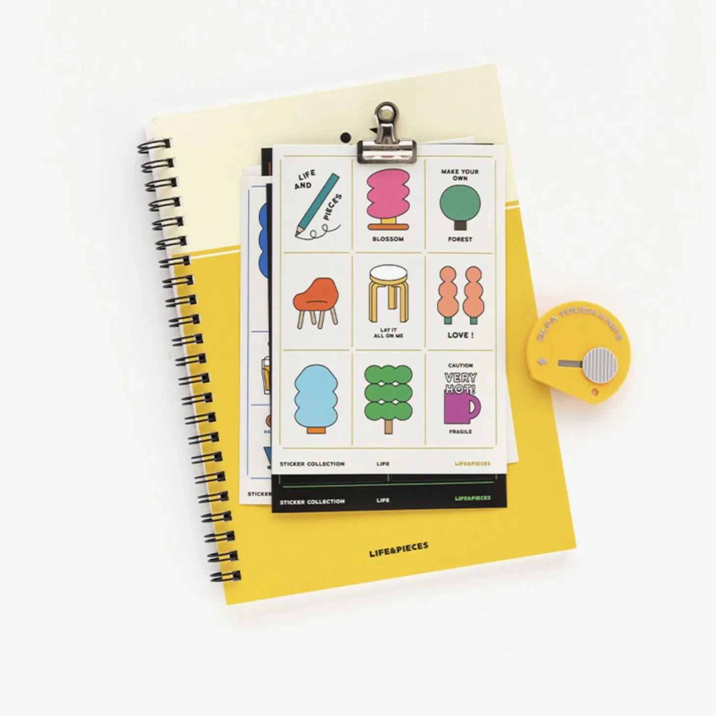 8pcs Life & Pieces Life Removable Sticker Set