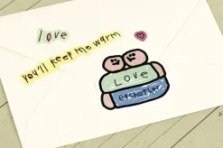 8pcs Little Things Drawing Removable Sticker Set