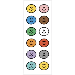 2pcs Mini Smile Removable Sticker Set
