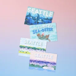 8pcs Seattle Postcard Set