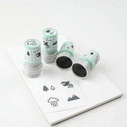 4pcs Self-inking Stamp Set