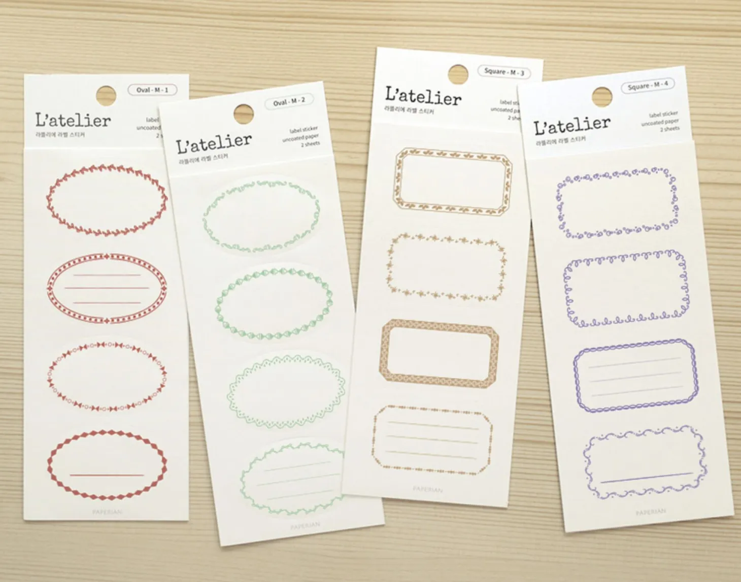 2pcs Simple Label Sticker Set