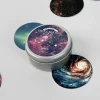 48pcs Space Round Deco Sticker Set
