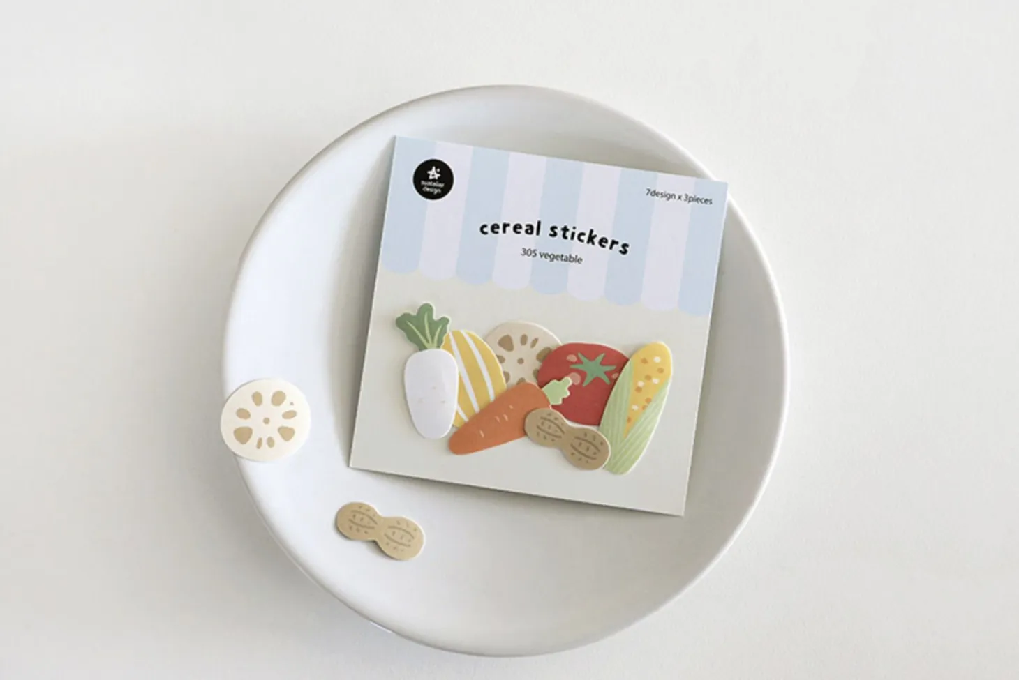 21pcs Vegetable Cereal Sticker Set