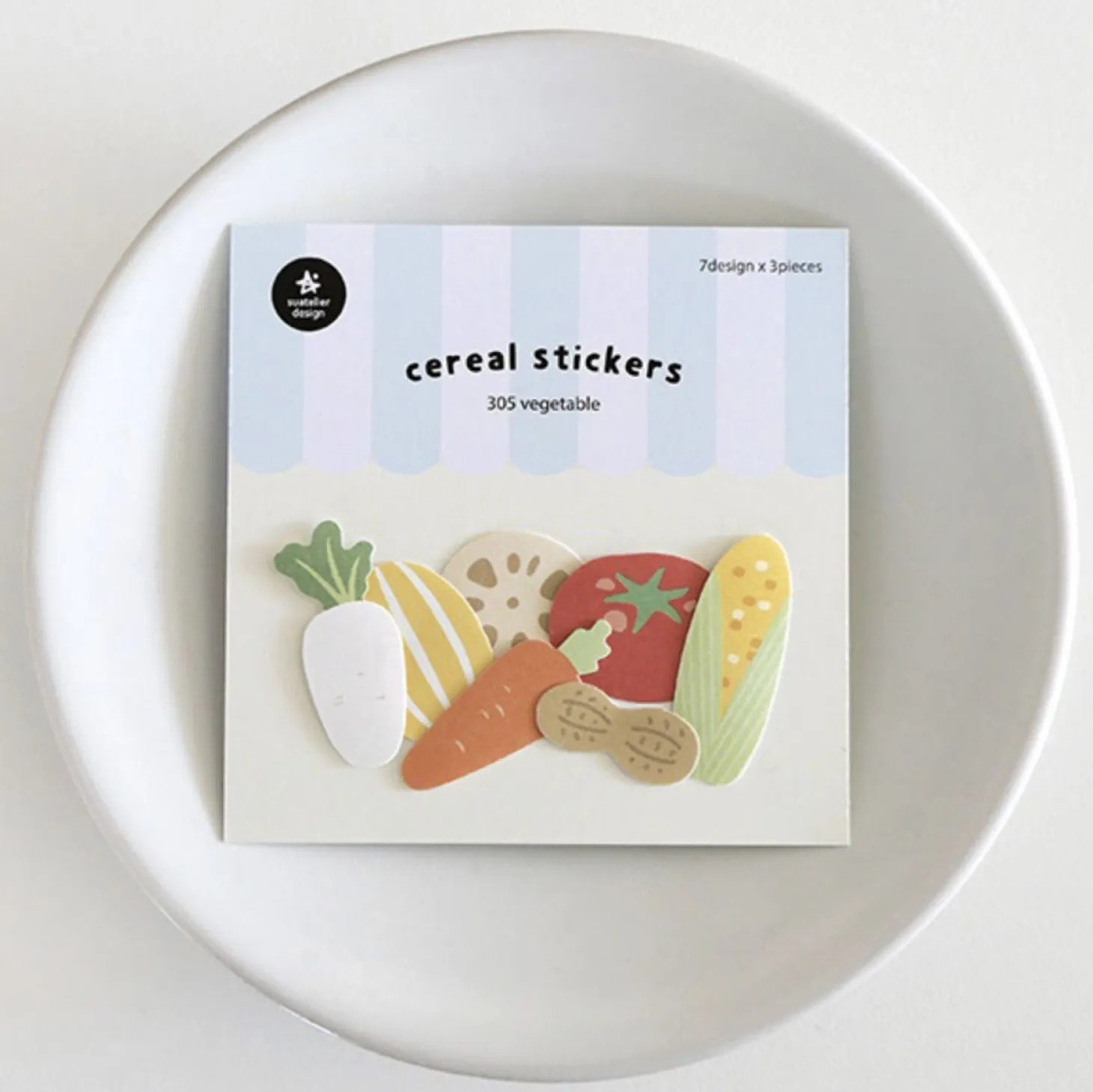 21pcs Vegetable Cereal Sticker Set