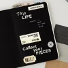 6pcs Vintage Typo Alphabet Sticker Set