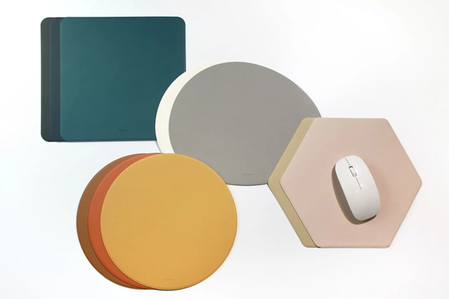 Pebble Vegan Leather Mouse Pad