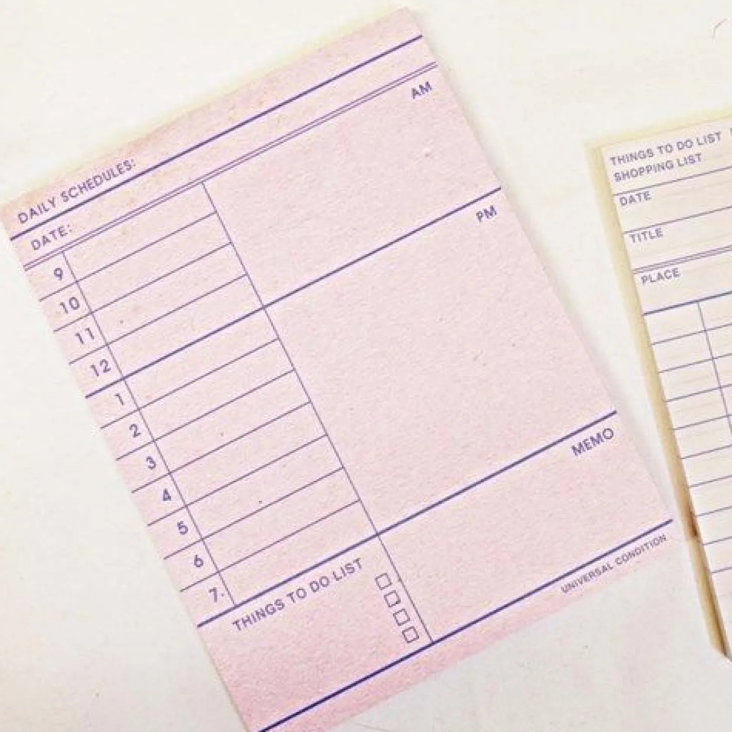 Pink Daily Schedule Notepad