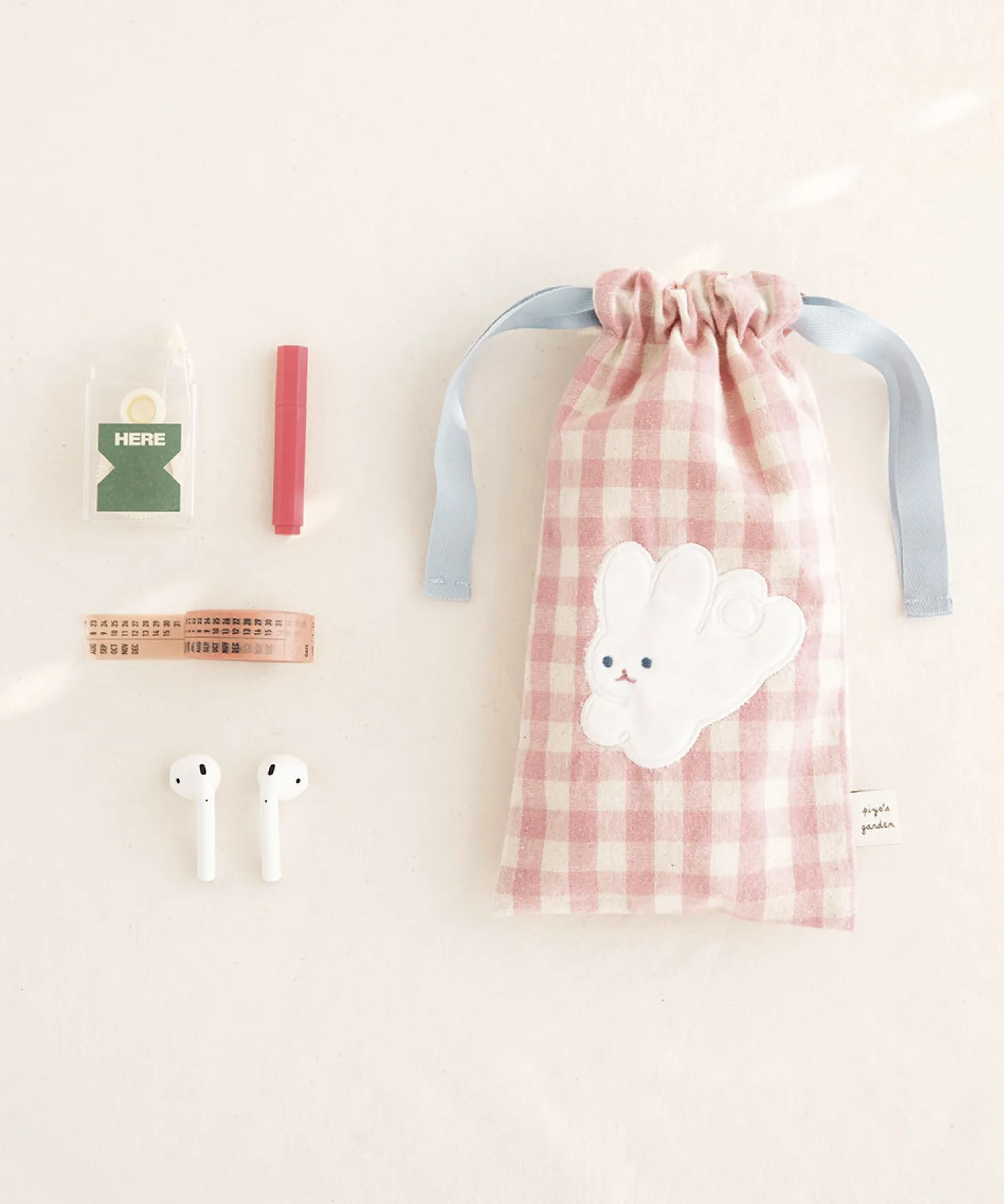 Piyo Drawstring Pencil Pouch