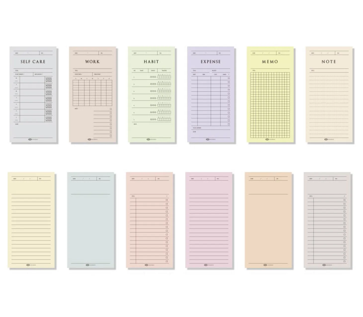 Pop-up Standing Schedule Memo Pad