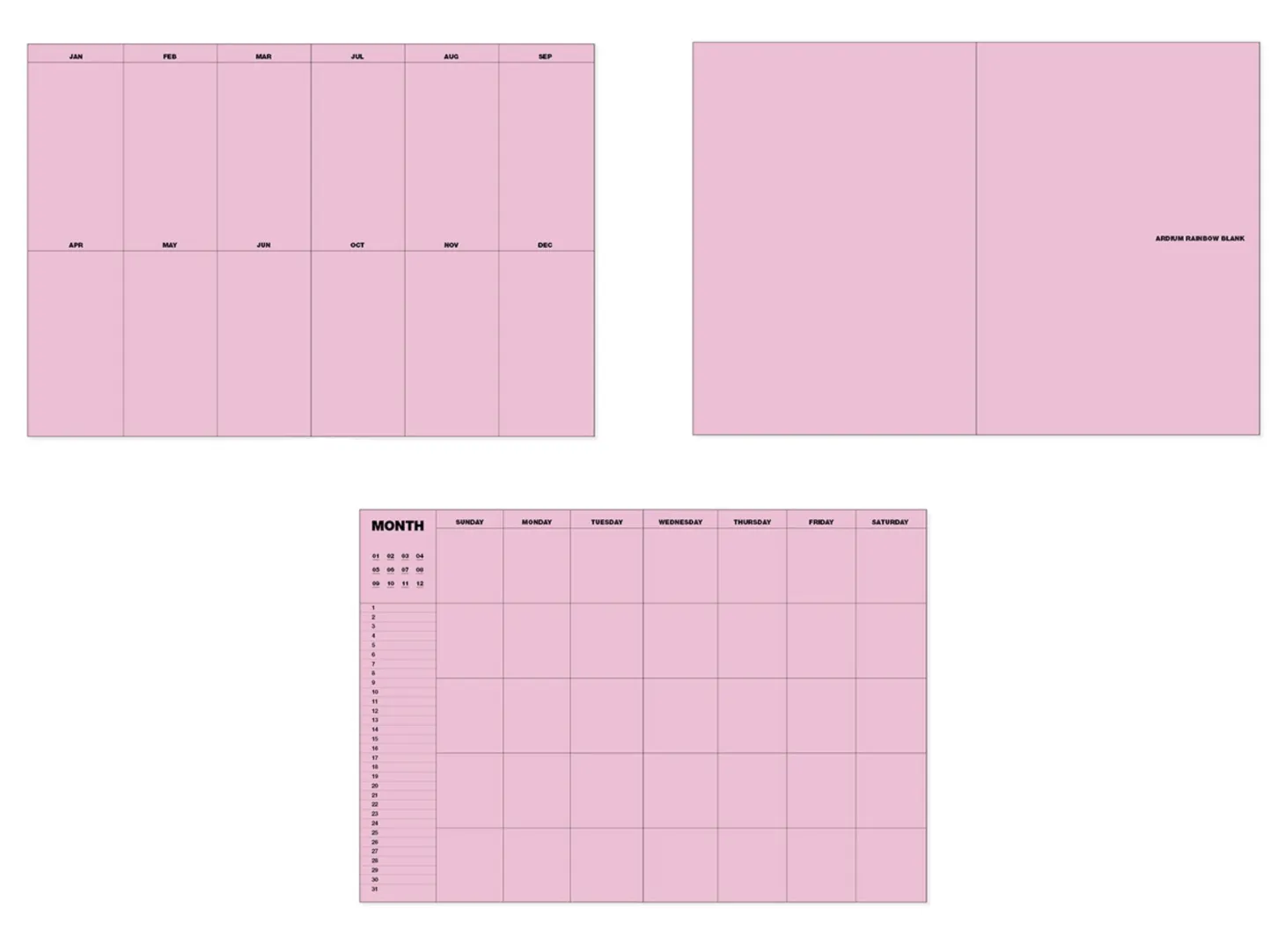 Rainbow Blank Colorful Notebook
