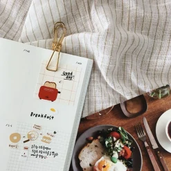 Red Stitched Weekly Planner