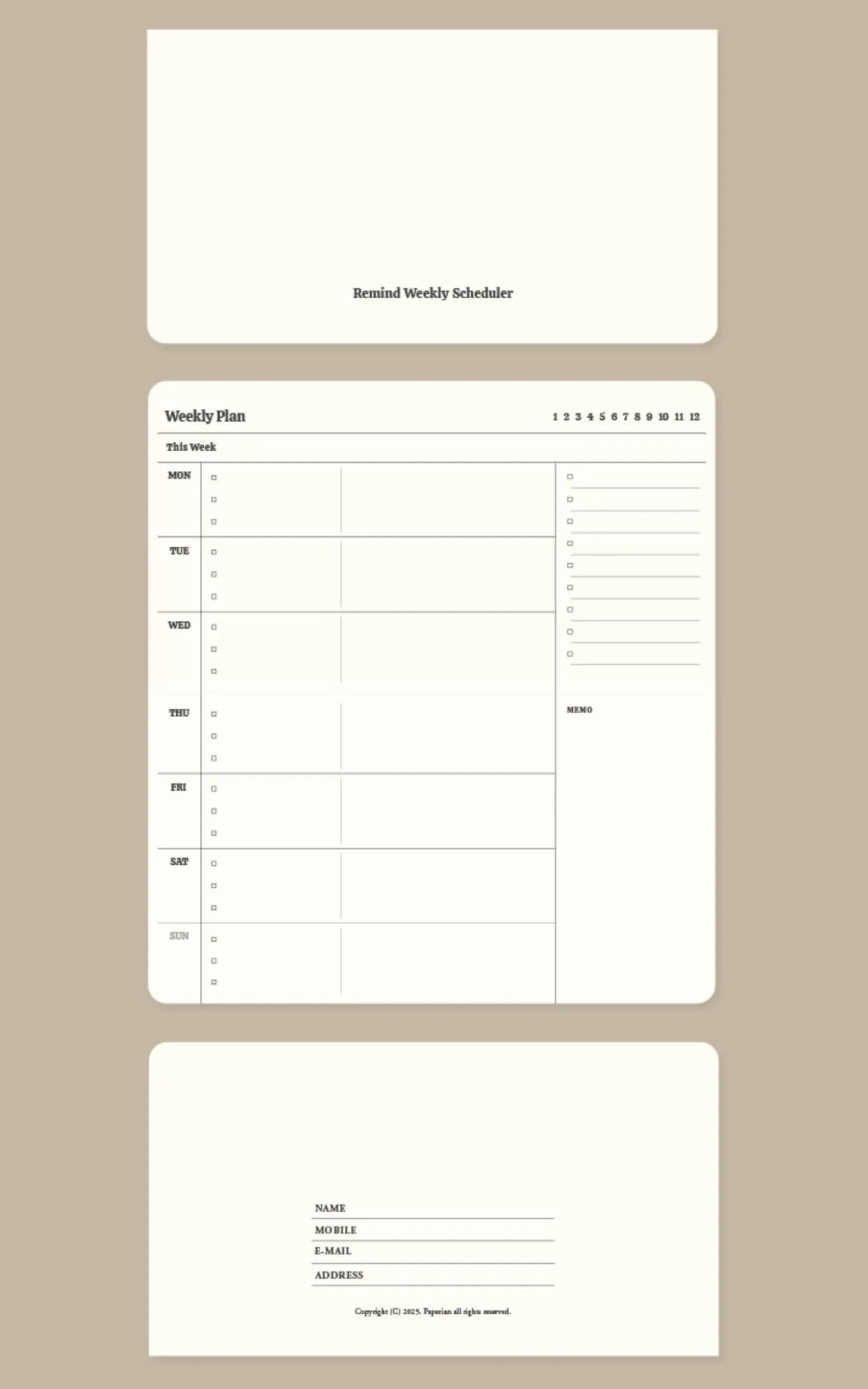 Remind Slim Semi Year Weekly Planner